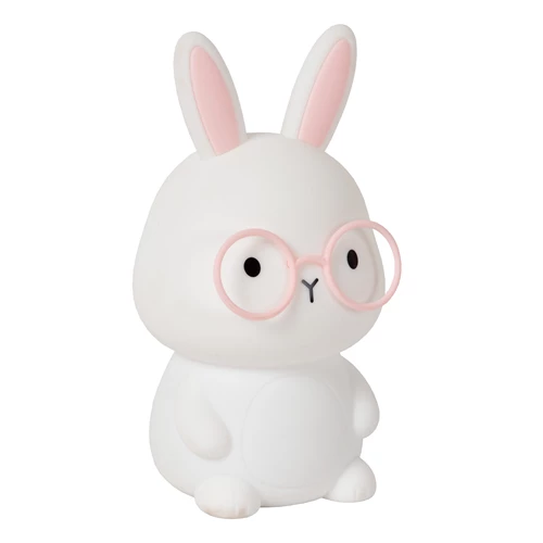 Lucide PINCHA RABBIT - Rechargeable Table lamp Children - Battery pack- LED 3 StepDim - Rgb - White | Essential - turned off